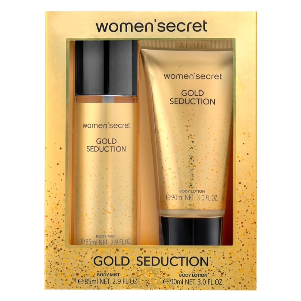 Kit Women'Secret Gold Seduction Body Mist 85mL + Body Lotion 90mL - Feminino