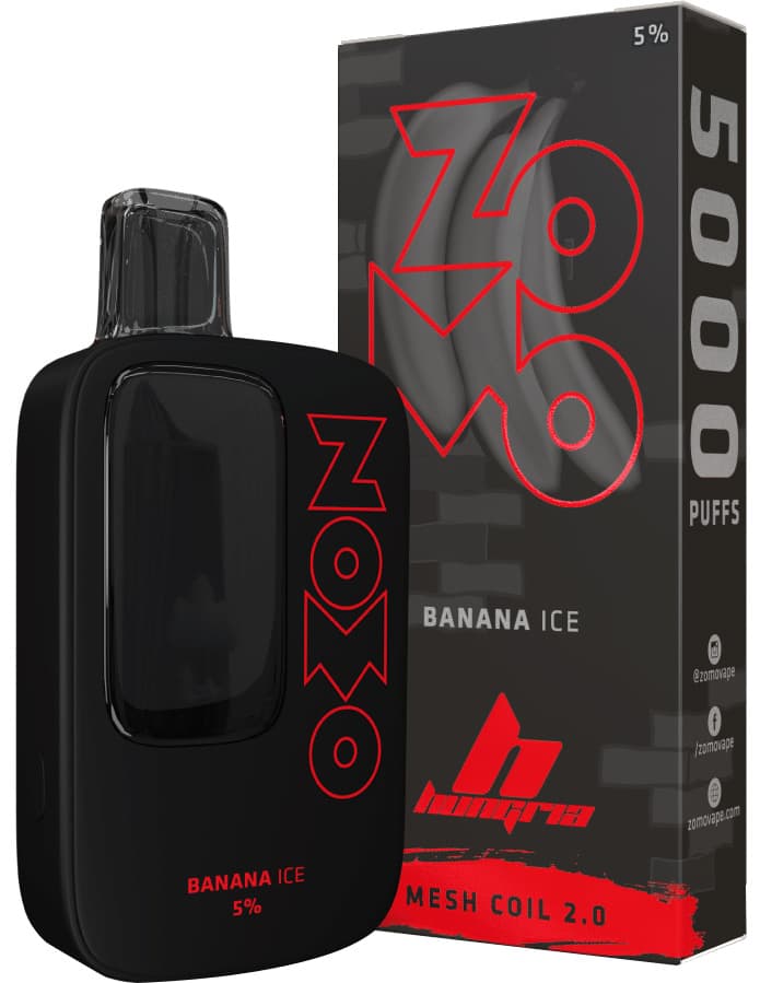Vaper Descartável Zomo Hungria 5% Nicotina 5000 Puffs - Banana Ice