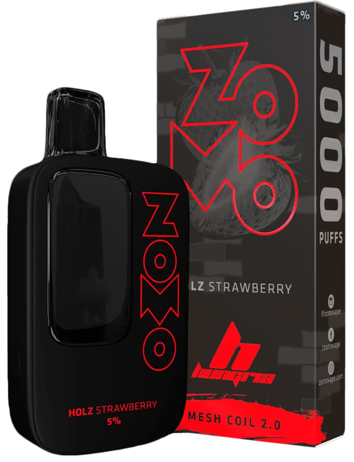 Vaper Descartável Zomo Hungria 5% Nicotina 5000 Puffs - Halls Strawberry