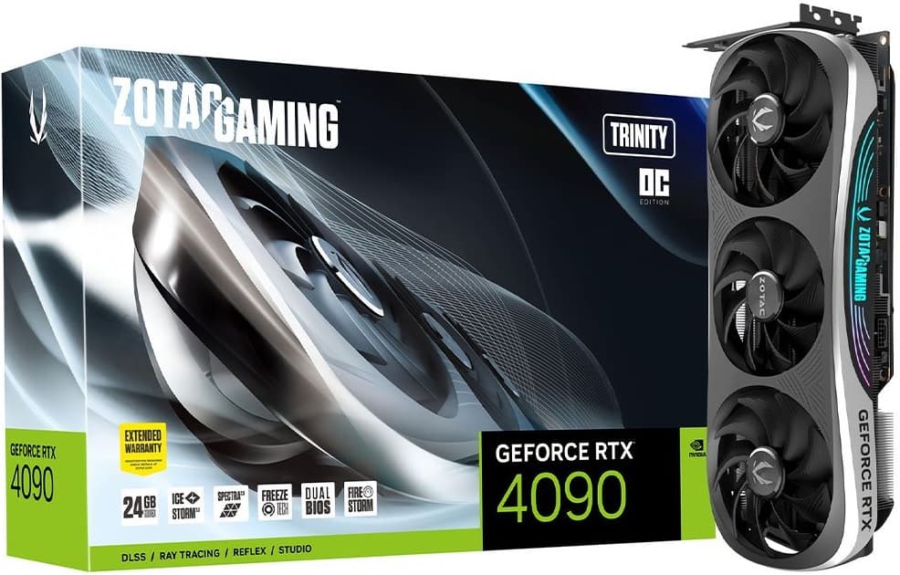 Placa de Vídeo Zotac Gaming GeForce RTX 4090 Trinity OC 24GB GDDR6X 1
