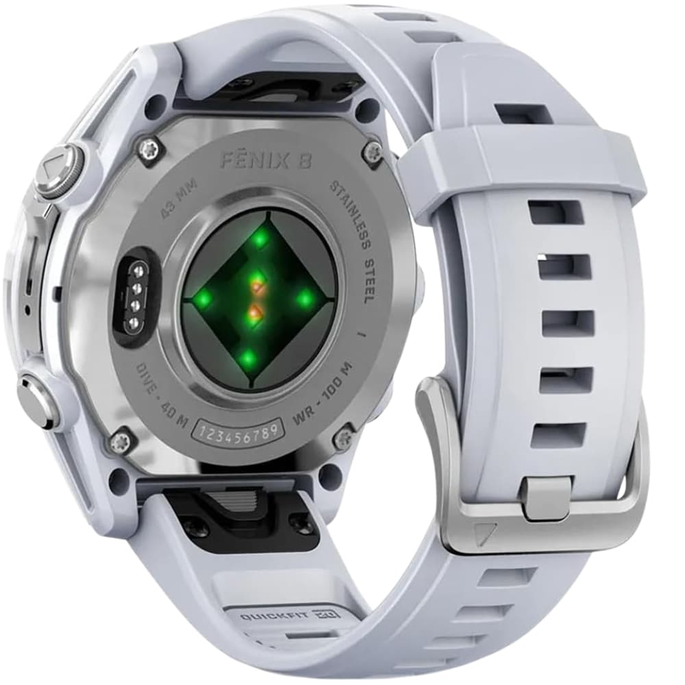 Relógio GPS Garmin Fenix 8 43mm AMOLED 010-02903-00 - Silver/Whitestone 4