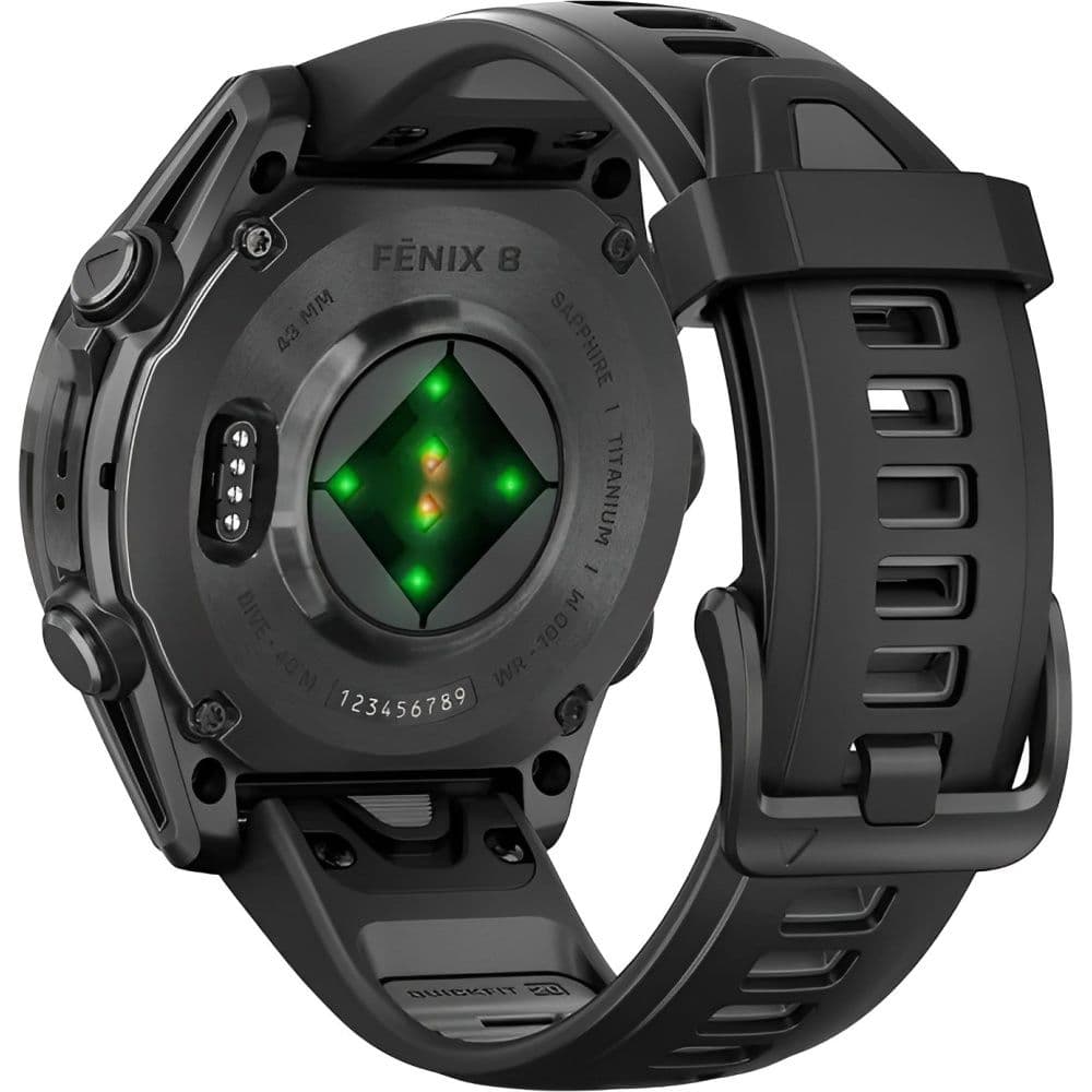 Relógio GPS Garmin Fenix 8 43mm AMOLED Sapphire 010-02903-20 - Titanium Black/Gray 4