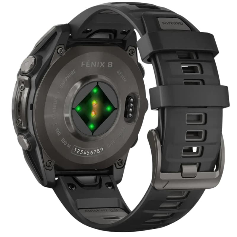 Relógio GPS Garmin Fēnix 8 47mm AMOLED Sapphire 010-02904-20 Carbon Gray/DLC Titanium Black - Pebble Gray 4