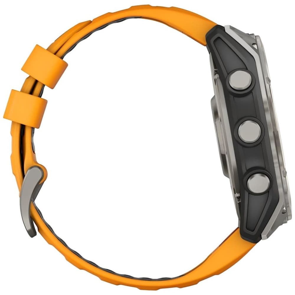 Relógio GPS Garmin Fenix 8 51mm AMOLED Sapphire - Titanium/Spark Orange Graphite (010-02905-10) 3