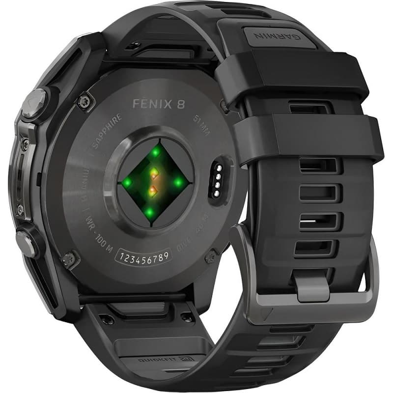 Relógio GPS Garmin Fēnix 8 51mm AMOLED Sapphire 010-02905-20 Carbon Gray/DLC Titanium Black - Pebble Gray 4
