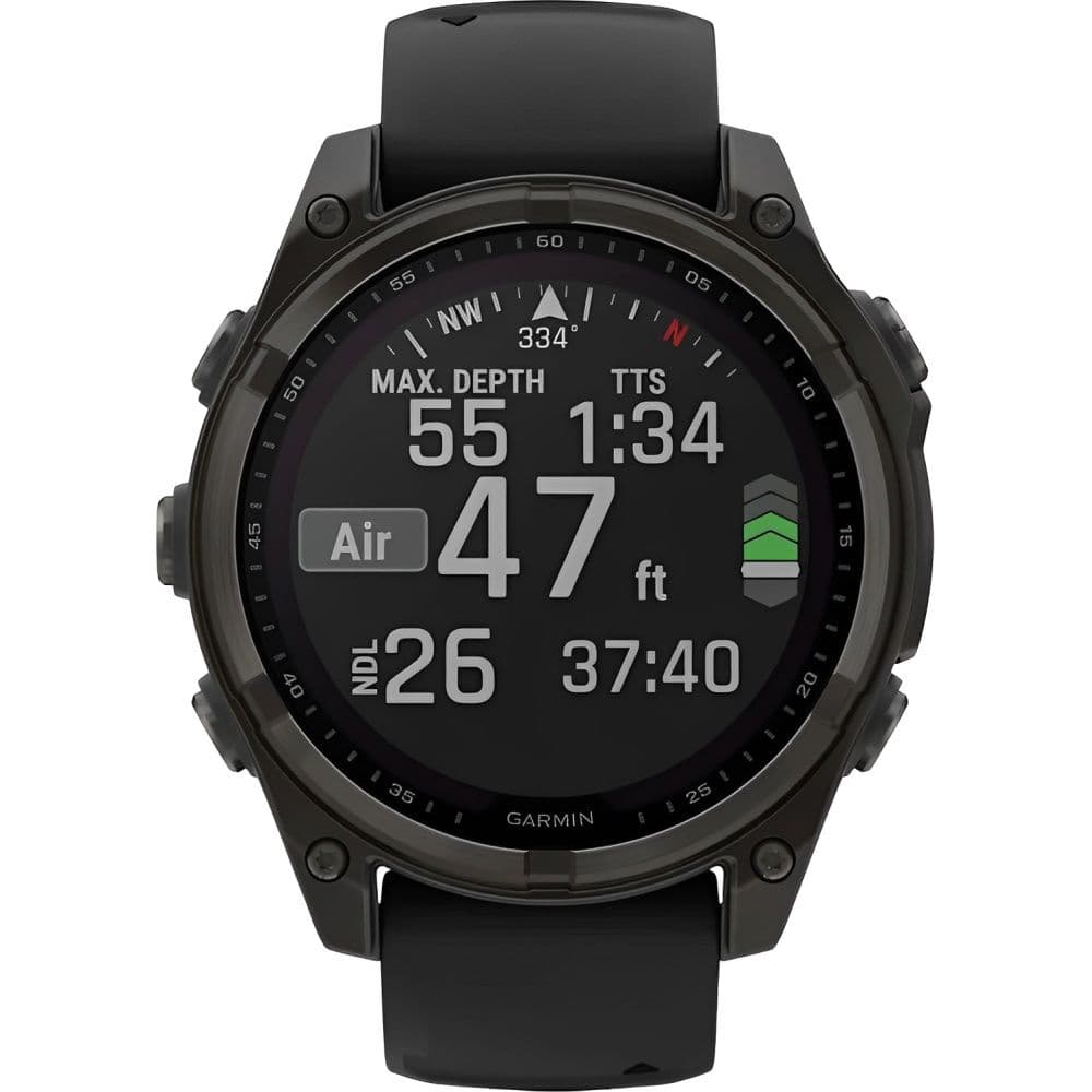 Relógio GPS Garmin Fēnix 8 47mm Solar Sapphire 010-02906-10 - Carbon Gray/Titanium Black 2