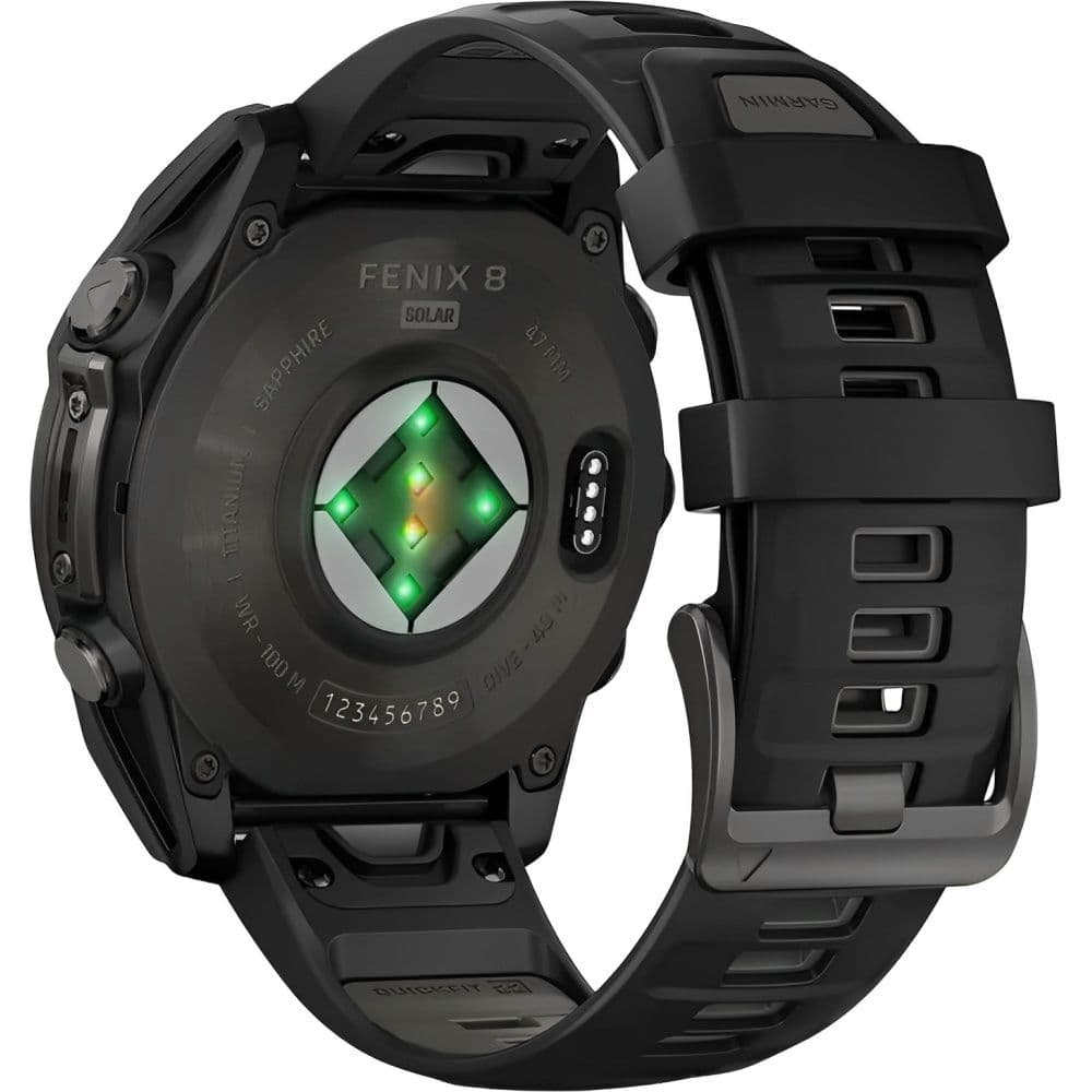Relógio GPS Garmin Fēnix 8 47mm Solar Sapphire 010-02906-10 - Carbon Gray/Titanium Black 4