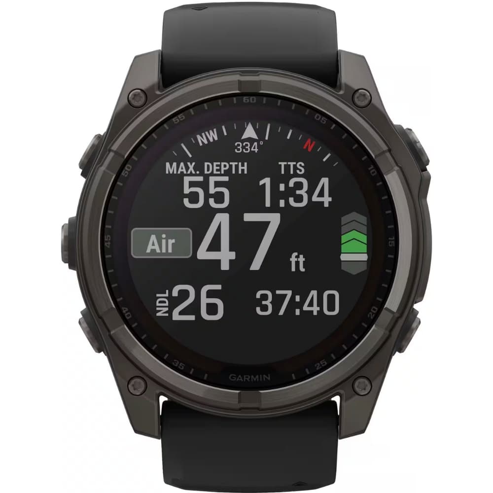 Relógio GPS Garmin Fenix 8 51mm Solar Sapphire - Carbon Gray DLC Titanium/Black Pebble Gray (010-02907-10) 2