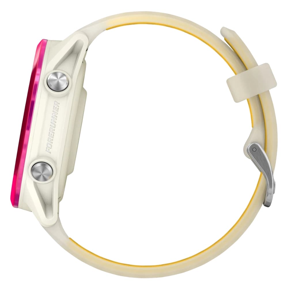 Relógio GPS Garmin Forerunner 570 42mm 010-02970-02 - Raspberry Aluminum/Translucent Bone/Mango Band 4