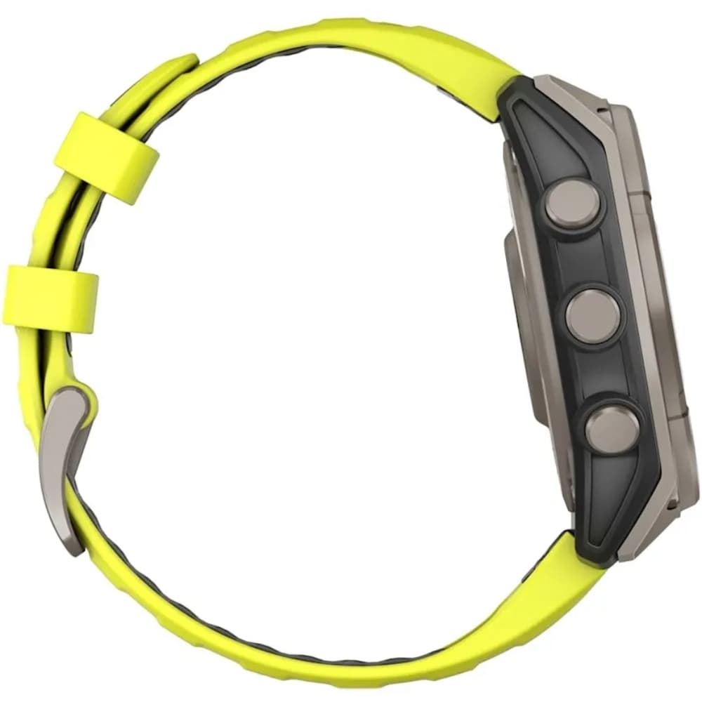 Relógio GPS Garmin Fenix 8 47mm Solar Sapphire 010-02906-20 - Titanium/Graphite Yellow 3