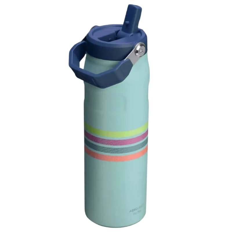 Garrafa Térmica Stanley The Aerolight IceFlow Bottle Flip Straw 2.0 Lid 710mL - Seafoam Stripe 2