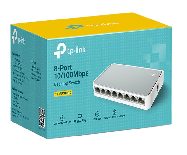 Switch de Mesa TP-Link TL-SF1008D 8 Portas 10/100Mbps 3
