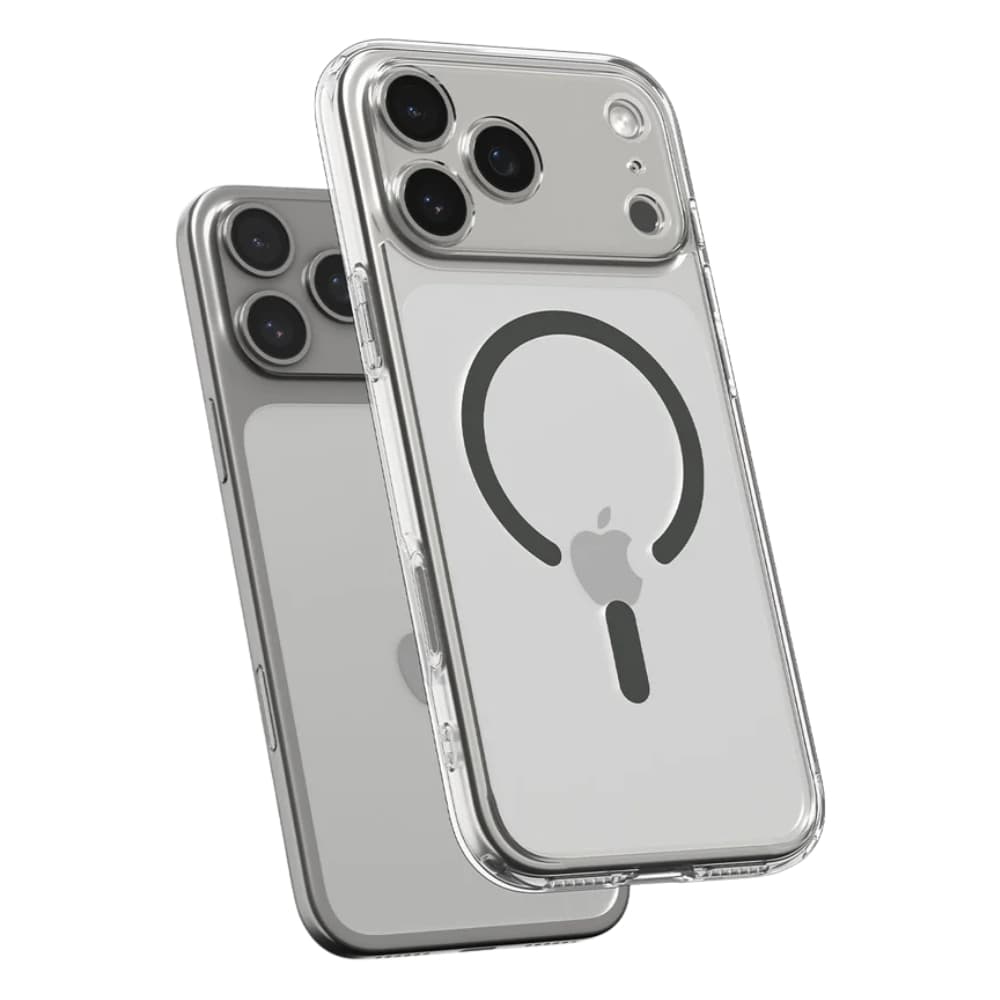 Capa Spigen iPhone 17 Pro Max Crystal Hybrid MagFit ACS09600 - Clear Graphite 2