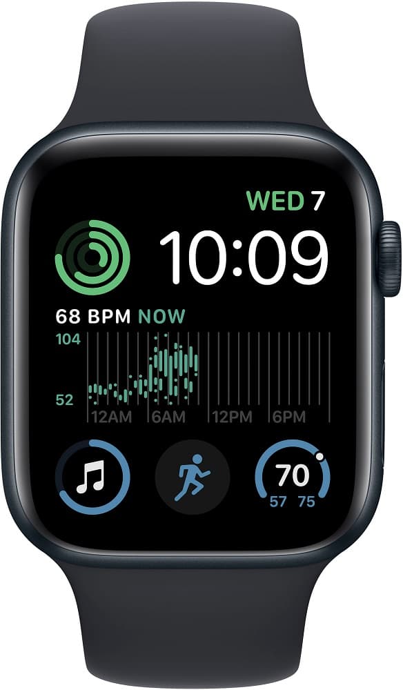 Apple Watch SE 2nd Generation MNTF3LL/A 44mm GPS - Midnight Aluminum/Midnight  2