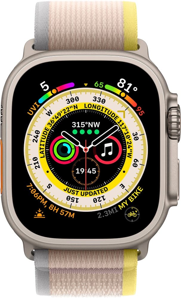 Apple Watch Ultra MQF23LL/A 49mm (GPS + Celular) - Titanium/Yellow Beige  2