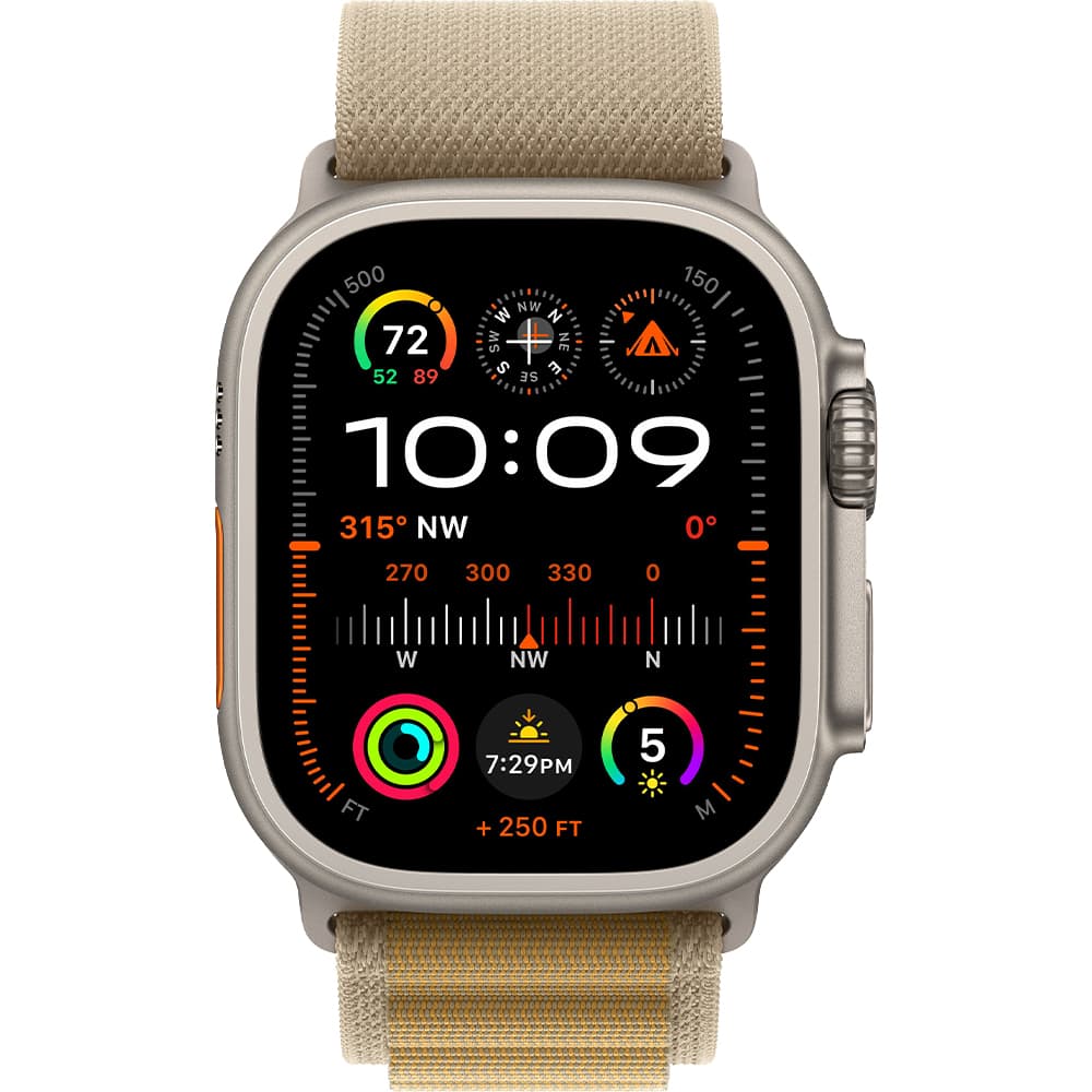 Apple Watch Ultra 2 MX4H3BE/A 49mm (GPS + Celular) - Natural Titanium/Tan Alpine Loop 2