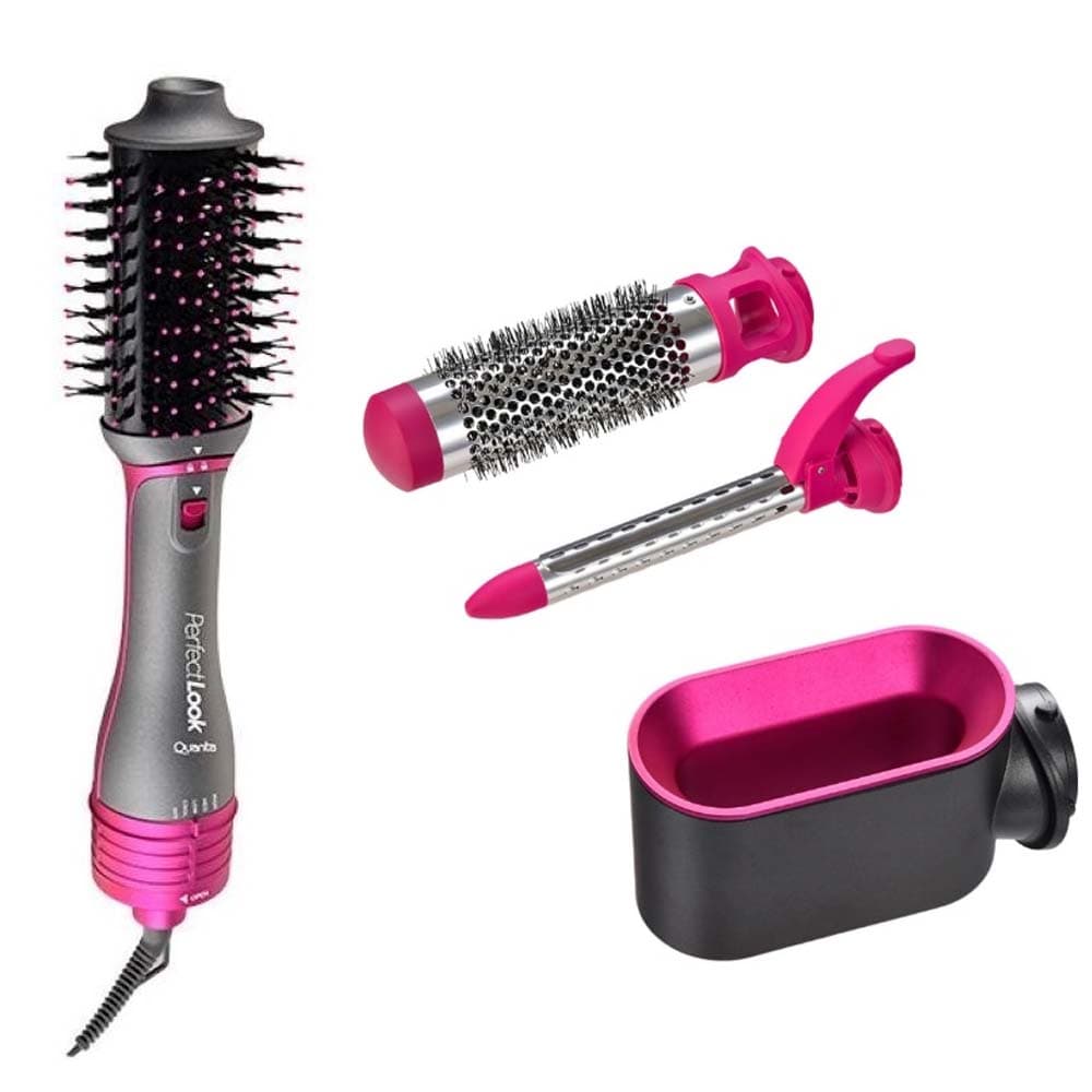 Kit Escova Secadora Quanta PerfectLook QTKCS7001 1300W (2V) + Chaleira Krab KB2L 1500W 2L (220V) 4