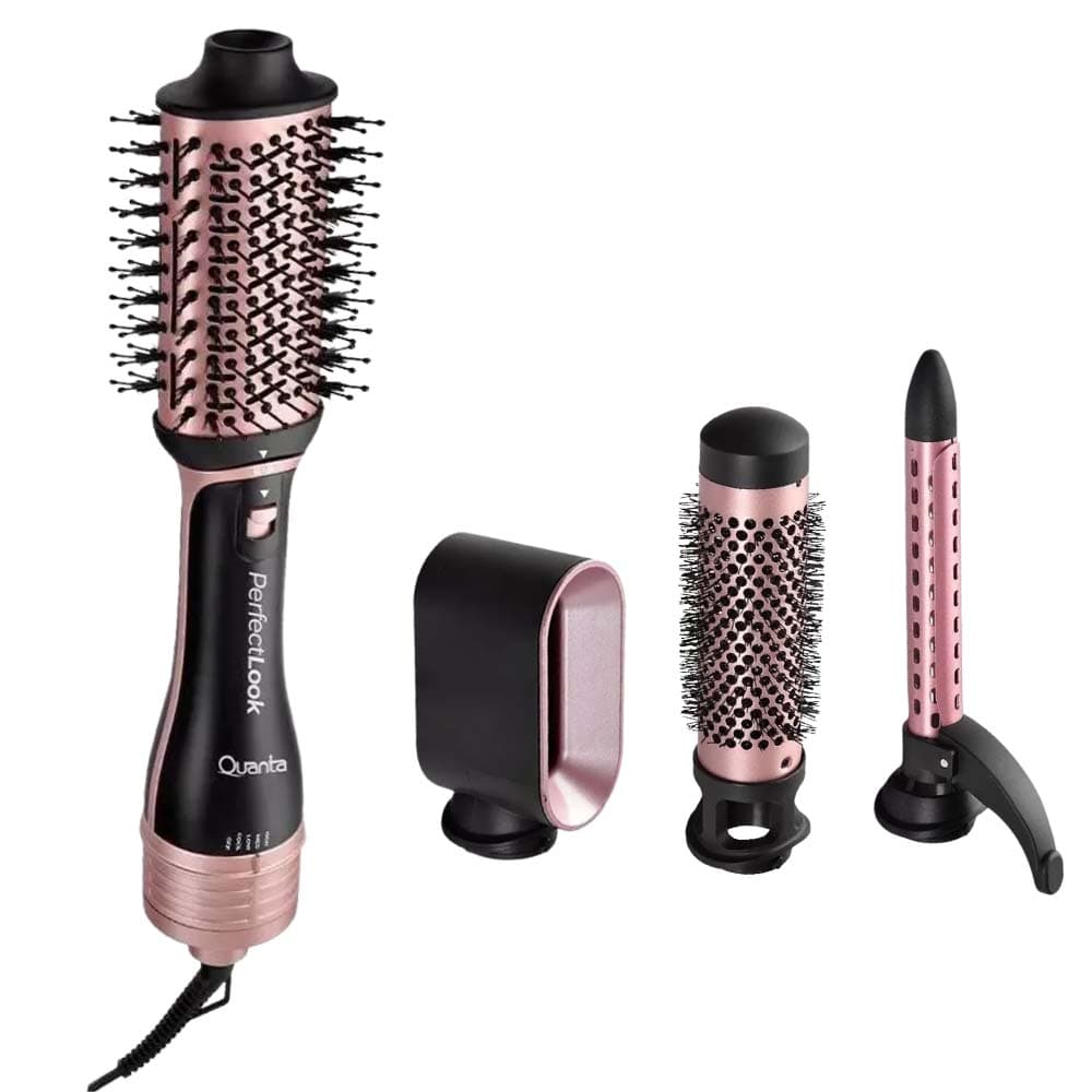 Kit Escova Secadora Quanta PerfectLook QTKCS7001 1300W 2V - Black/Rose Gold 2