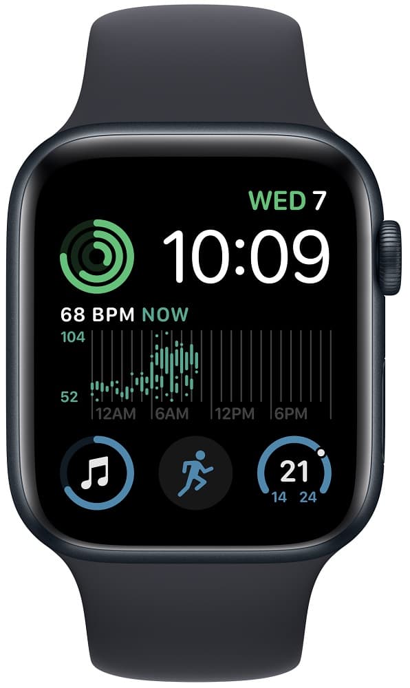 Apple Watch SE 44mm MKQ63LL/A - Space Gray/Midnight Band 2