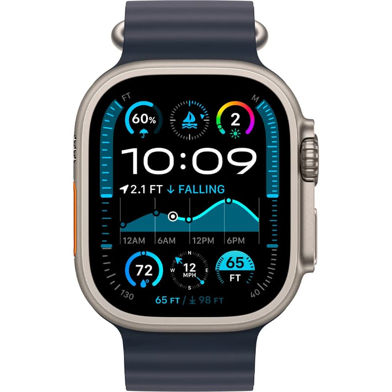 Apple Watch Ultra 2 MX4D3BE/A 49mm (GPS+Celular) - Natural Titanium/Navy Ocean Band 2