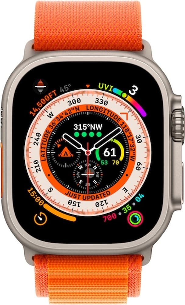 Apple Watch Ultra MQEU3LL/A 49mm (GPS + Celular) - Titanium/Orange Alpine 2