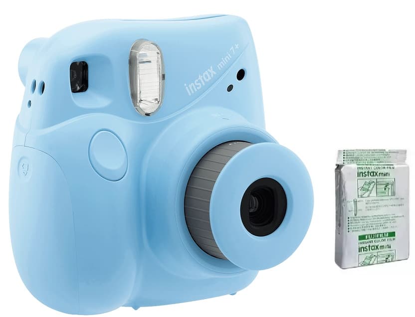 Câmera Instantânea Fujifilm Instax Mini 7+ Light Blue + Papel Térmico Instax Mini (10 unidades) 3
