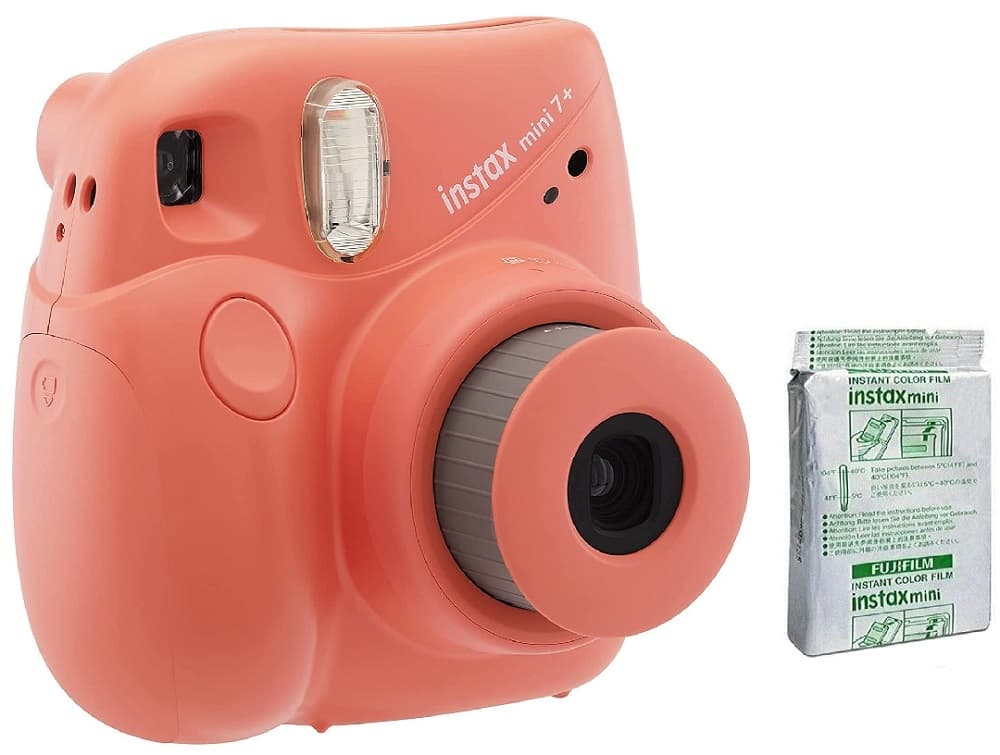 Câmera Instantânea Fujifilm Instax Mini 7+ Coral + Papel Térmico Instax Mini (10 unidades) 3