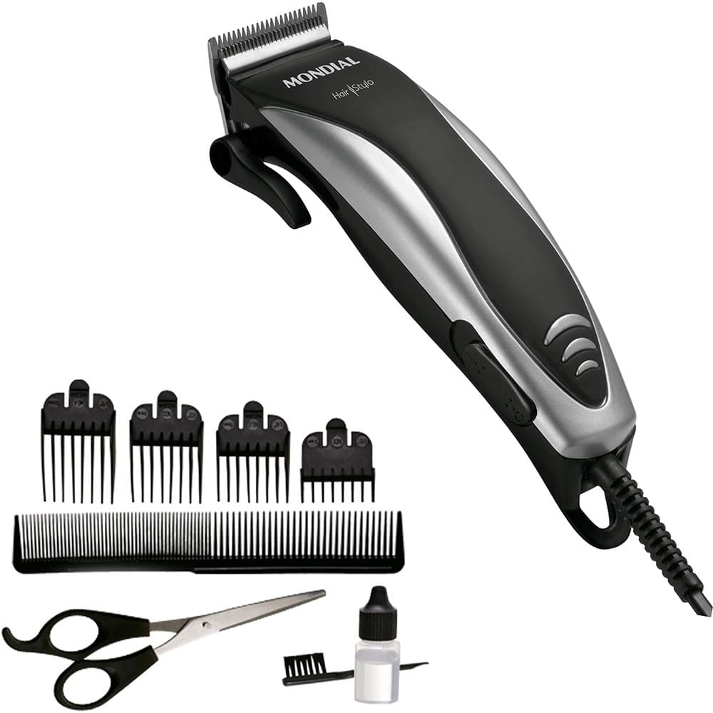 Cortador de Cabelo Mondial Hair Stylo CR-02 - Preto/Branco 2
