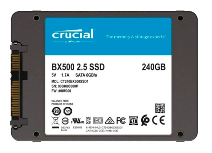 HD SSD Crucial BX500 240GB SATA 2.5" CT240BX500SSD1 540MB/s 2