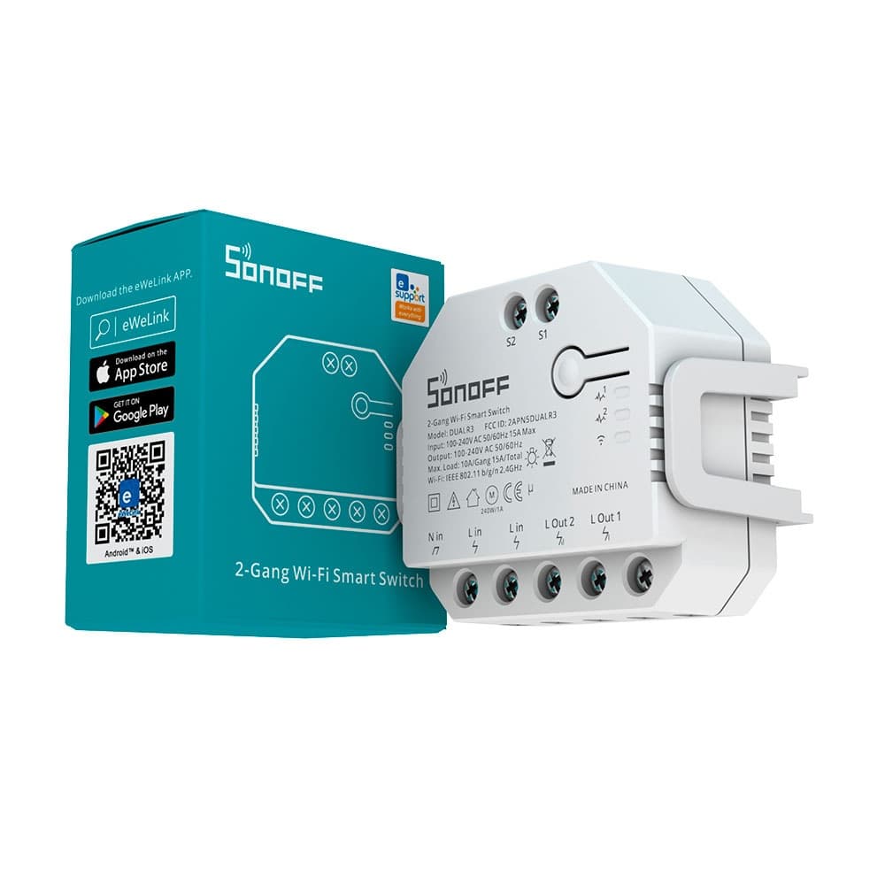 Interruptor Smart Sonoff DUALR3 Wi-Fi 2V - White 3