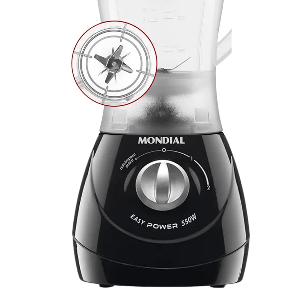 Liquidificador Mondial Easy Power L-550-B 220V 1.9L 550W - Black 2
