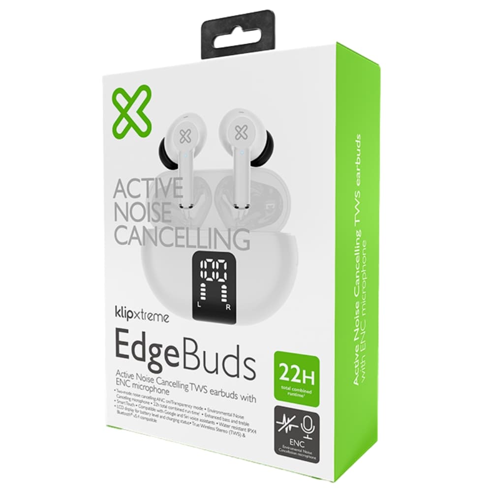 Fone de Ouvido Klip Xtreme Edge Buds KTE-755WH Bluetooth ANC - White 4