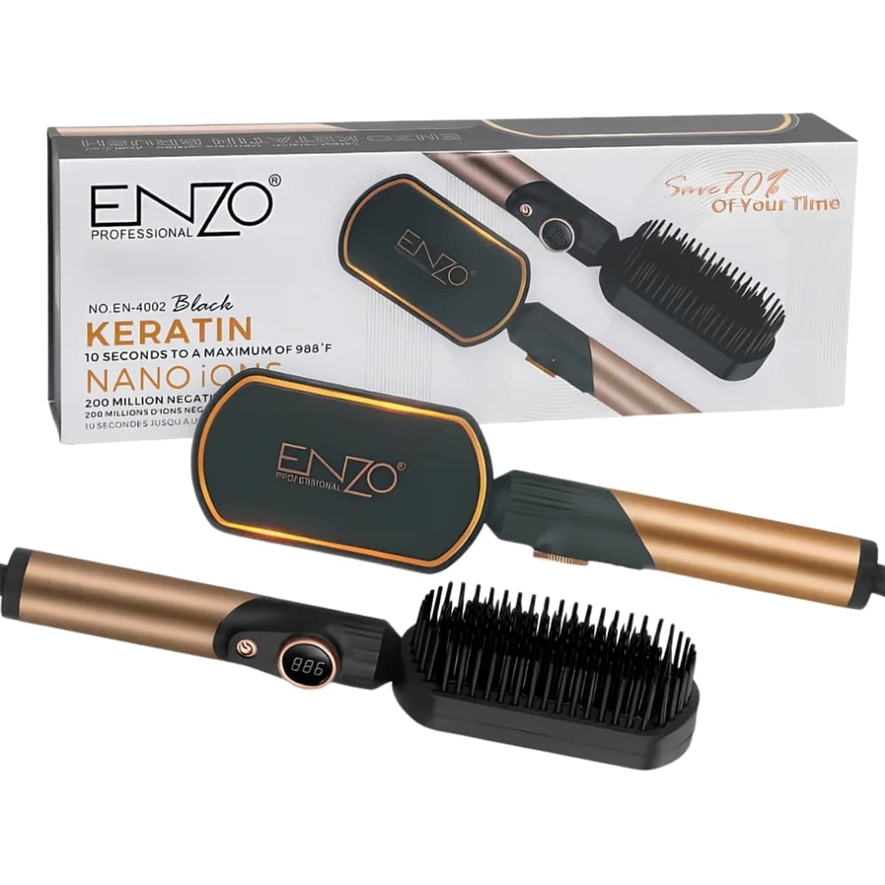 Escova Alisadora Enzo EN-4002 65W 2V - Black 3