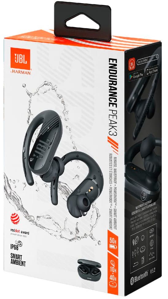 Fone de Ouvido JBL Endurance Peak 3 Bluetooth - Black 4