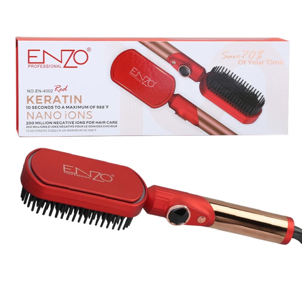 Escova Alisadora Enzo EN-4002 65W 2V - Red 4