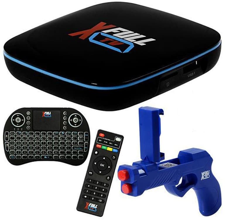 Receptor TV Box X-Full TV F1 2/8GB Ultra HD Wi-Fi/IPTV + Control Air Gun 2