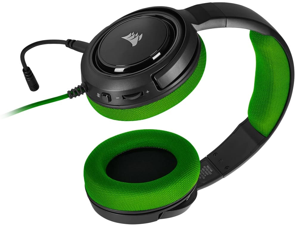 Fone de ouvido Gaming Corsair HS35 CA-9011197-NA - Preto/Verde 4