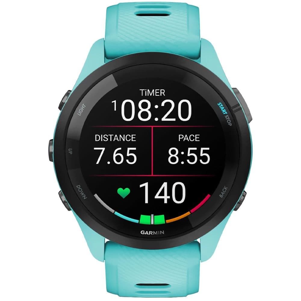 Relógio GPS Garmin Forerunner 265 010-02810-02 - Turquoise/Black 2