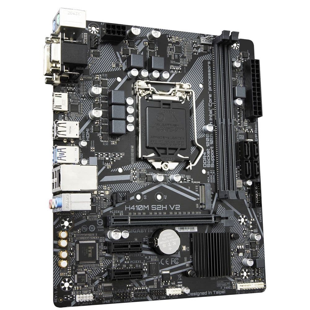 Placa Mãe Gigabyte H410M S2H LGA 1200 HDMI/DVI/M2/DD4/USB3.2/Micro MATX 2