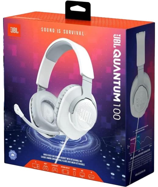 Fone de Ouvido Gaming  JBL Quantum 100 - White 4