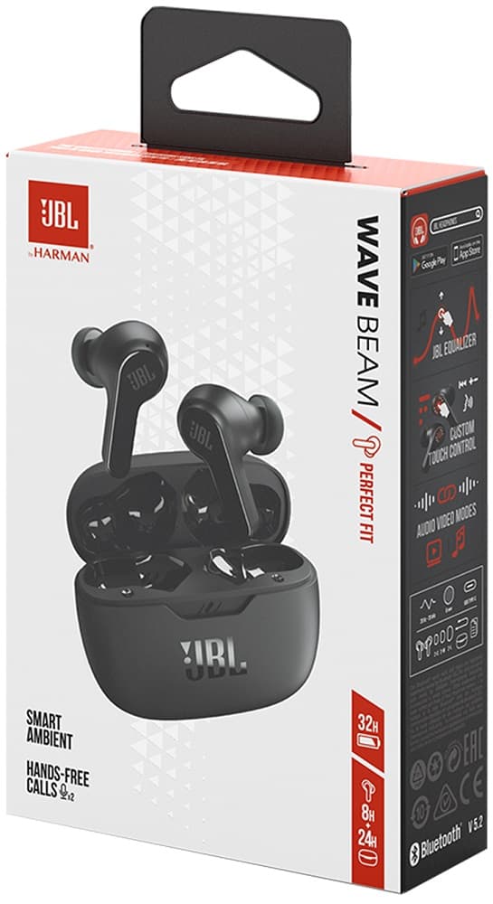Fone de Ouvido JBL Wave Beam Bluetooth - Black 6