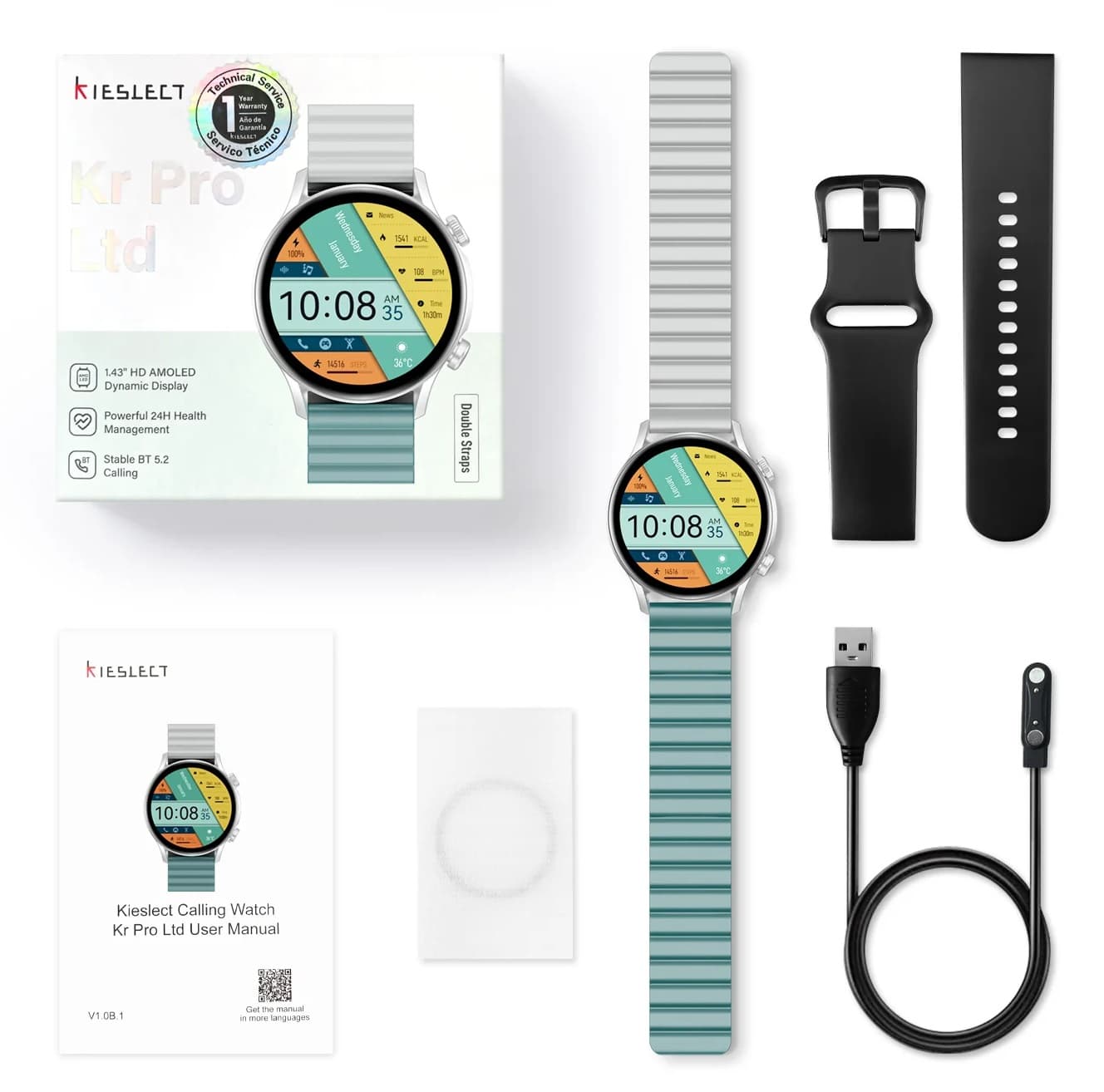 Relógio Smart Kieslect Calling Watch Kr Pro Ltd - Silver 5