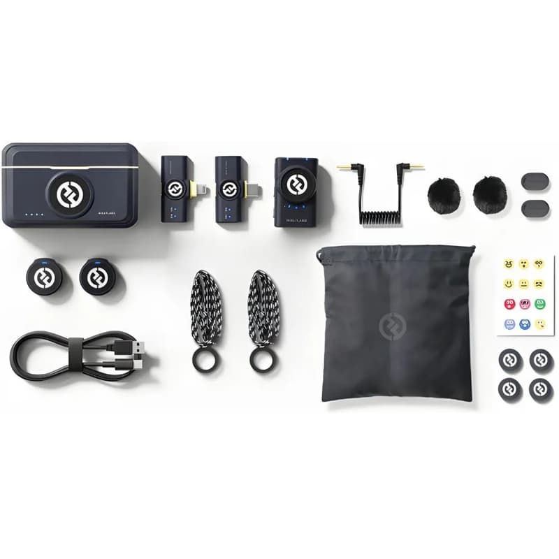 Microfone Wireless Hollyland Lark M2 Combo USB-C/Lightning/Câmera - Shine Charcoal 4