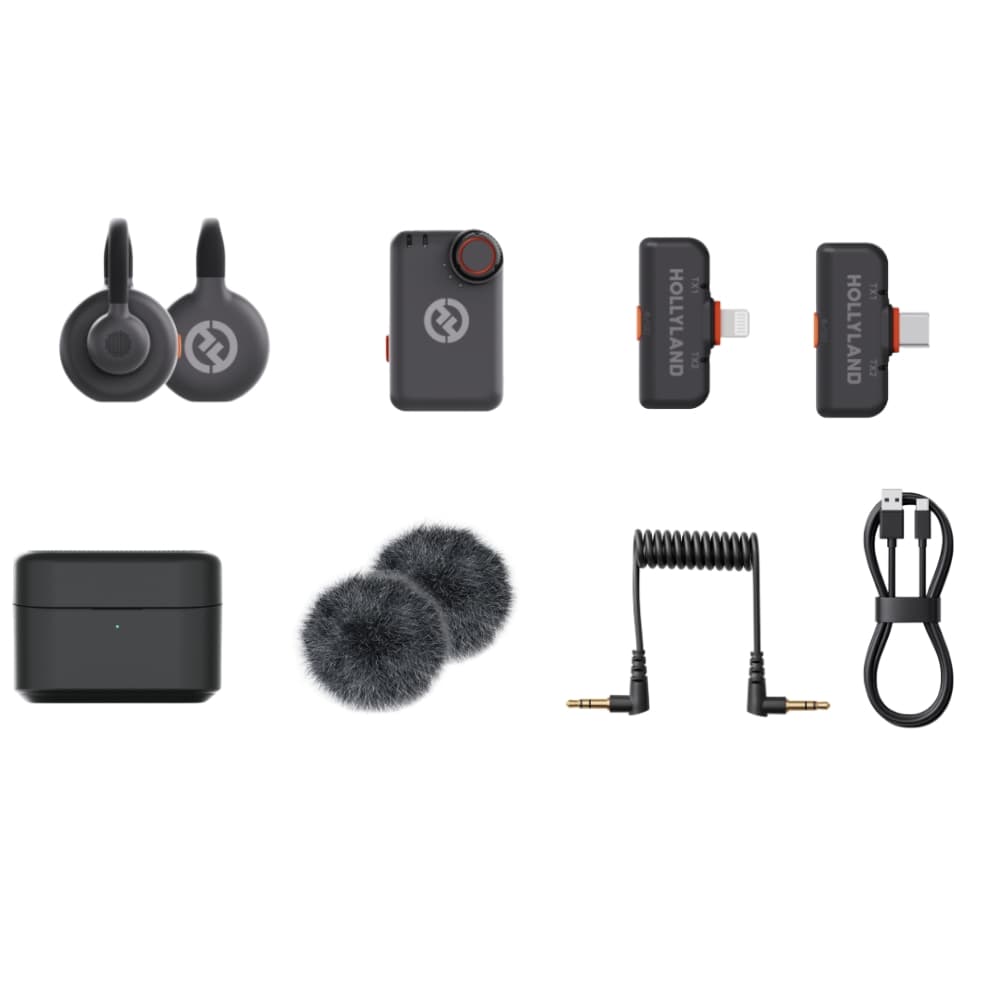 Microfone Wireless Hollyland Lark M2S Ultimate Combo USB-C / Lightning / Câmera - Space Gray 3