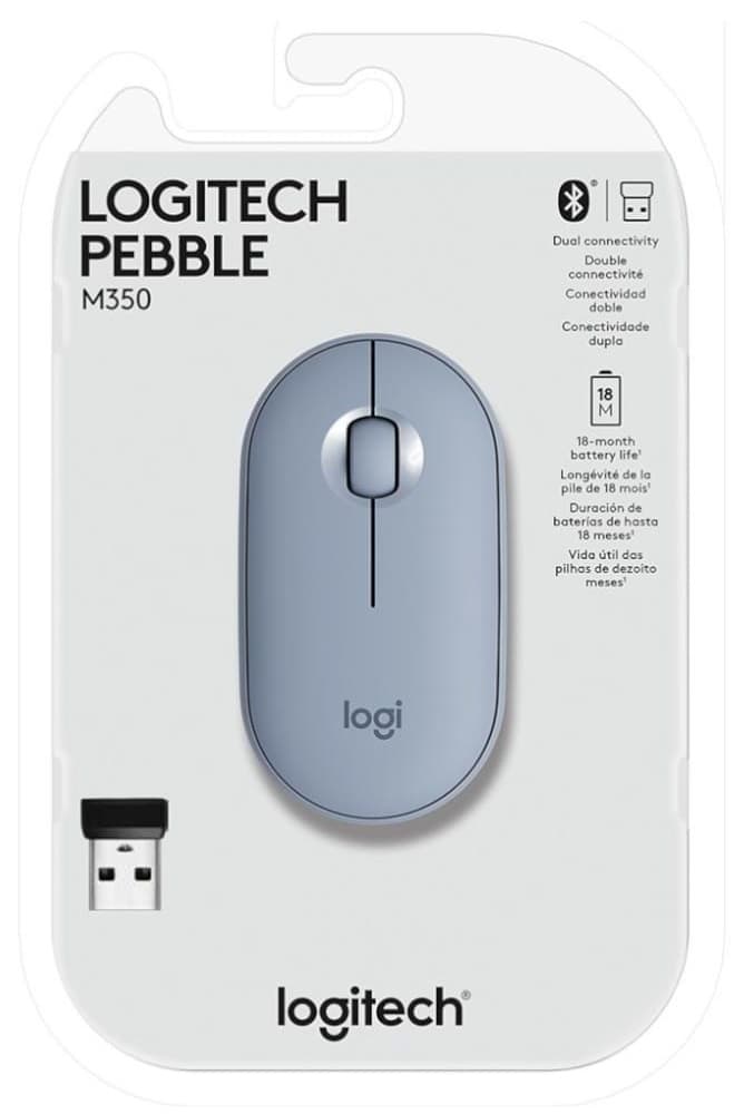 Mouse Wireless Logitech Pebble M350 910-005773 - Blue Grey 2
