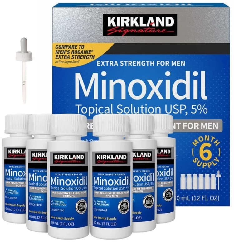 Solução Tópica Kirkland Minoxidil - 60ml (6 Unidades) 2