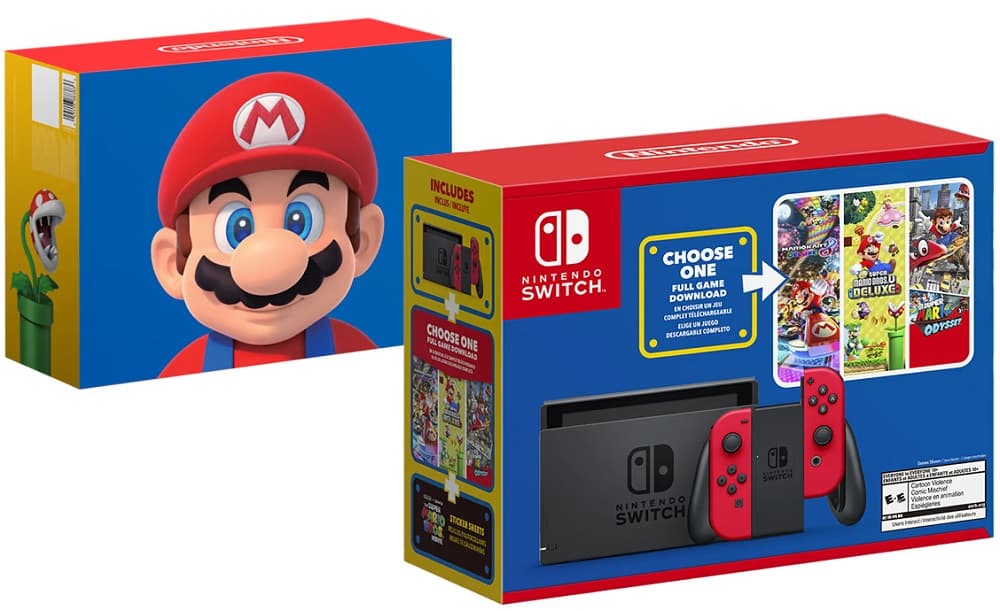 Console Nintendo Switch 32GB HAD-S-KACLK USA - Mario Choose One Bundle 4