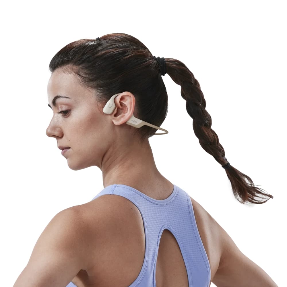 Fone de Ouvido Esportivo de Condução Óssea Shokz OpenRun Pro S810 - Beige 4