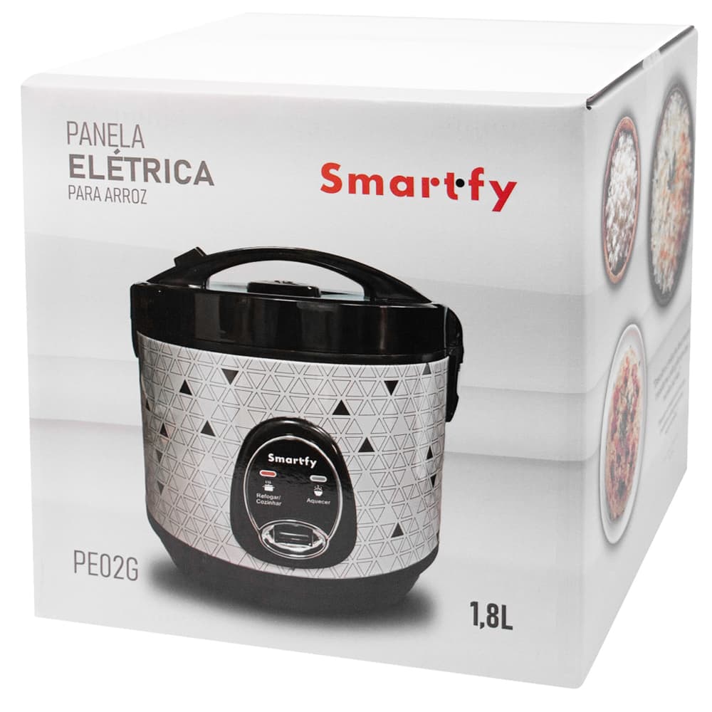 Panela Elétrica para Arroz Smartfy PE02G 700W 220V 1.8L - Black/Silver 4