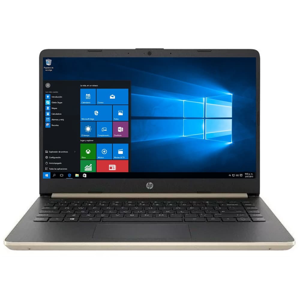Notebook HP 14-DQ1038WM de 14 com Intel I3-1005G1/4GB RAM/128GB SSD/W10 - Dourado 2